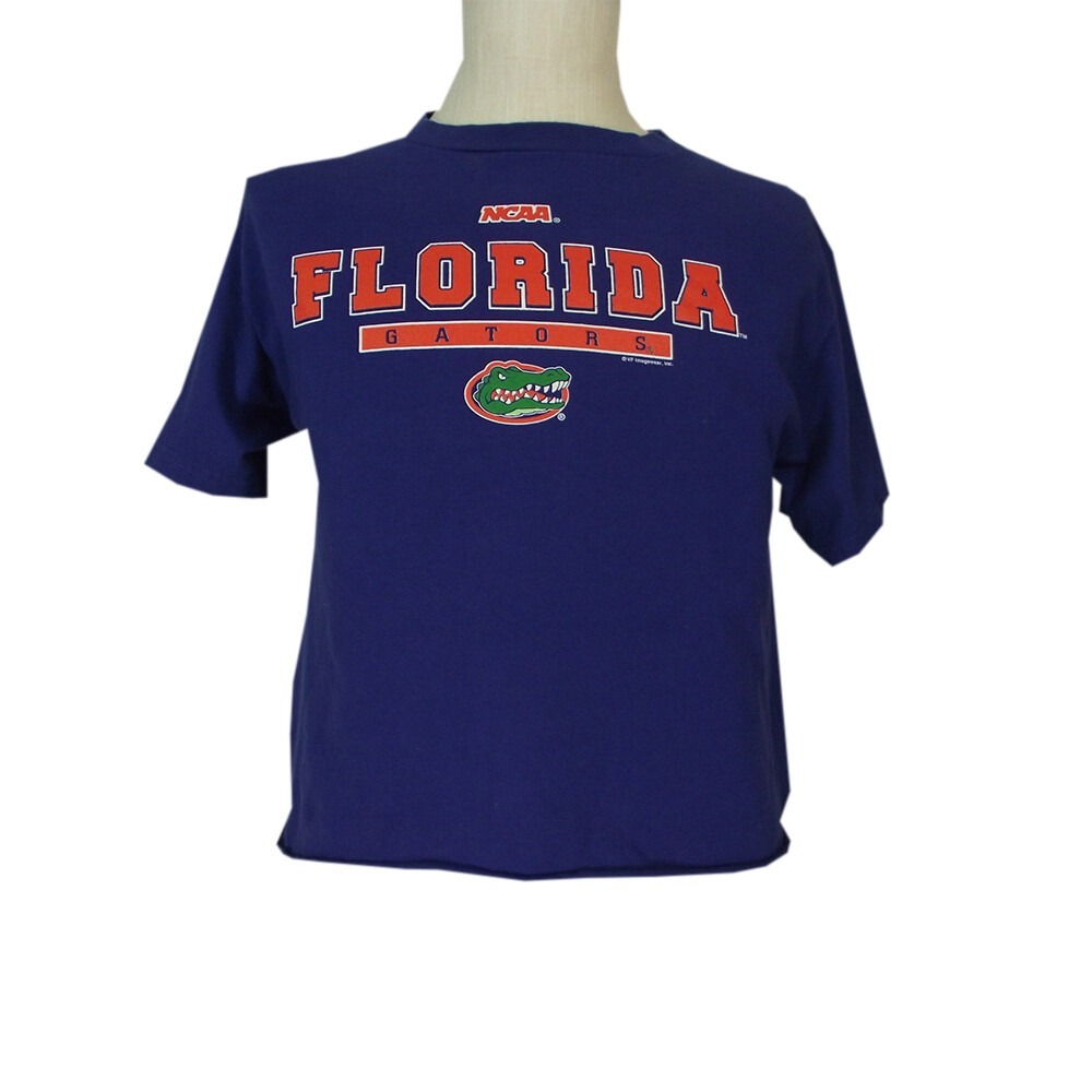 VF Imagewear Shirt Women XL Blue Florida Gators Cropped Tee Football NCAA